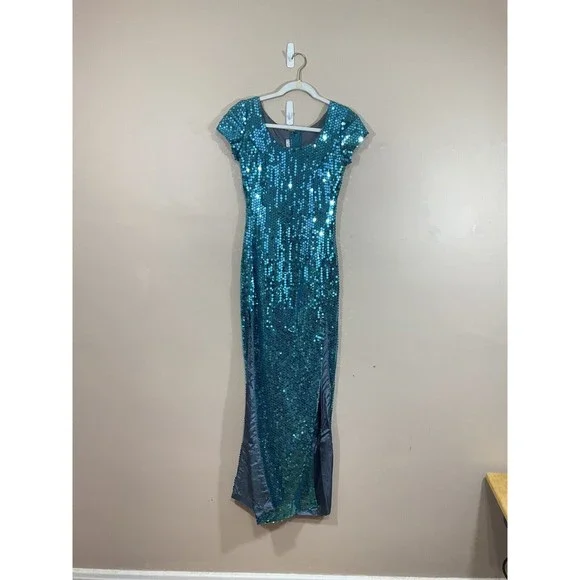 luxury evening dresses Elegant Sage Green Luxury Evening Dress with Spaghetti Straps SS693